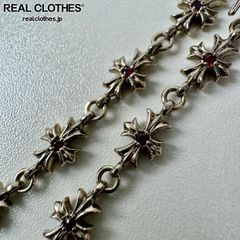 CHROME HEARTS/クロムハーツ 18KWG タイニーE CHプラス ブレスレット 11リンク w/ピンクサファイアパヴェ