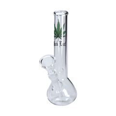 420friendly "Black Leaf" VETRO AMPOLLA / グラス ボング アンポーラ 23cm
