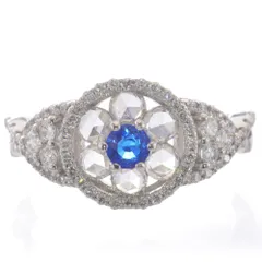 指輪 レディース アウイナイト リング プラチナ ローズカット ダイヤモンド Pt950 刻印入り 鑑別書付き 日本製【アクセサリーマート/メルカリShops店】