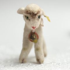 送料無料★シュタイフ★Lamby 10cm オールID's完品★(最小サイズ)ヒツジのランビー/ひつじ/羊/ラム★ビンテージ/アンティーク★STEIFF/Steiff★