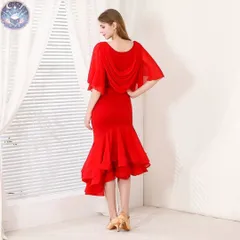 新品 未使用 社交ダンス練習着 スタンダード、ラテン兼用ワンピース！ダンスパーティにも 