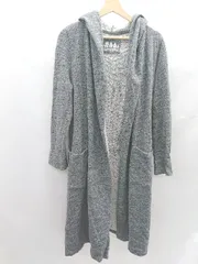 ◇ ⊂ as know as de base ウエストマーク 長袖 ロングカーディガン サイズ表記なし グレー系 レディース E  【1501230042529】