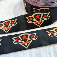 刺繍タグ　10枚セット　paris   スター　エンブレム　軍物