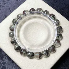 天然石★【グリーンファントム】★パワーストーン ブレスレット 天然石A 9.9-10.9mm ZB1961