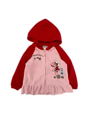 【Size 90】00s ミニーちゃん フリースジャケット パーカー  US古着 アメリカ ディズニー ヴィンテージ