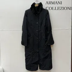 ARMANI COLLEZIONI ブラックトレンチコート ベルト付属無 ARMANI COLLEZIONI ブラックトレンチコート ベルト付属無