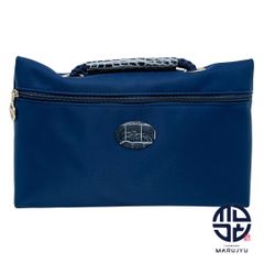 LONGCHAMP ロンシャン ナイロン ネイビー ハンドル付き ポーチ ブランド ハンドバッグ 小物