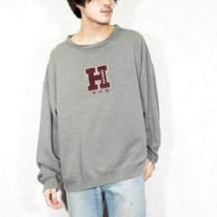 USA VINTAGE JANSPORT HARVARD DAD COLLEGE LOGO EMBROIDERY DESIGN SWEAT SHIRT/アメリカ古着ジャンスポーツカレッジロゴ刺繍デザインスウェット