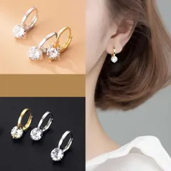 2024年最新】ピアス プラチナ ダイヤモンド 一粒 ピアス  