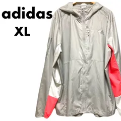 【古着】adidas アディダス　 ジップジャケット　 ウインドブレーカー　パーカー　薄手　ベージュ　メンズ　XL 大きめ　4XOサイズ