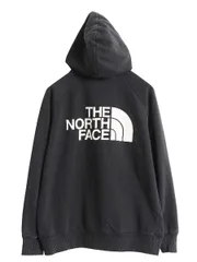 【お得なクーポン配布中!】 ノースフェイス フルジップ 両面 プリント スウェット フード パーカー レディース М / トレーナー 裏起毛 ハイネック シンプル ブラック