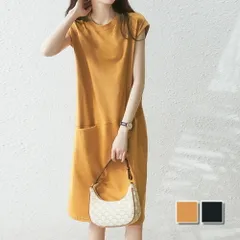 フレンチスリーブワンピース レディース 10代 20代 30代 韓国ファッション カジュアル 夏 シンプル 可愛い ミモレ丈 大人っぽい 黒 上品