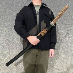 『日本伝統居合刀 楠竹製木刀』全長 100cm｜浪客剣心風 1:1 リプリカ｜未開刃 ABS 鞘付き｜稽古・コスプレ・デコ用