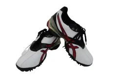 【美品】ASICS(アシックス) ゴルフシューズGELACE TOUR3 ゲルエース ツアー3 白黒赤 メンズ 25.0cm TGN107 ゴルフ用品 2509-0965