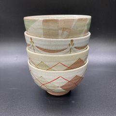 ★未使用品★有田焼 お茶碗 おしゃれ ４個セット★