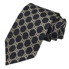 GUCCI グッチ ネクタイ GG シルク ブラック 黒 未使用 aq11665