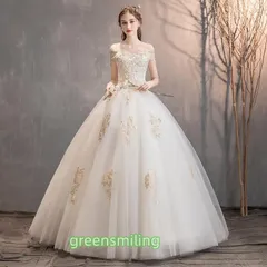 【送料無料】ウェディングドレス 結婚式 二次会 ホワイト 花嫁 ウエディングドレス ウェディング プリンセス 白ドレス ロングドレス 披露宴【週末セール】ZZ520のサムネイル