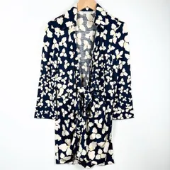 DIANE VON FURSTENBERG シルク100% オールインワン 花柄 ネイビー アイボリー 0のサムネイル