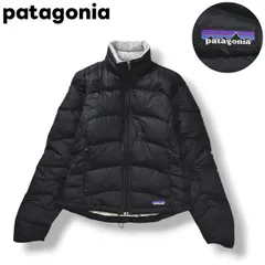 【極暖】 パタゴニア patagonia グース ダウン キルティング ジャケット ジップアップ ウィンドブレーカー ジャンパー ブルゾン XS ブラック アウトドア カジュアル ウェア レディース ♪