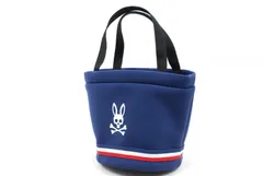 Psycho Bunny - coco 中古 サイコバニー Psycho Bunny カートバッグ ネイビー 紺 ラウンドバッグ 保冷バッグ　クーラーバッグ 中古 サイコバニー Psycho Bunny カートバッグ ネイビー 紺