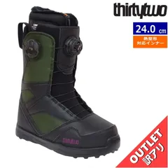 【OUTLET】23-24 THIRTYTWO STW DOUBLE BOA W'S カラー:BLACK GREEN 24cm サーティーツー  レディース スノーボードブーツ 型落ち 日本正規品のサムネイル