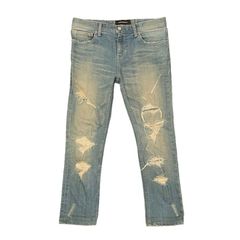 サ*塩様 BALENCIAGA ストレートデニム ダメージ加工 - メルカリ