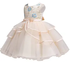 【新品】 [Ｋａｙｉｙａｓｕ] 子供ドレス 発表会 女の子ドレス 花柄 刺繍 ピアノ フォーマルドレス 入学式 卒業式 誕生日3-12歳(140#01 シャンパン) 1