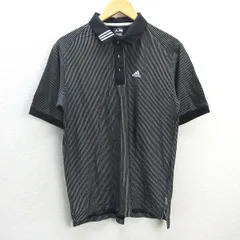 G■アディダス/adidas GOLF 半袖ドライポロシャツ/ゴルフウェア【M】黒/men's/77【中古】■