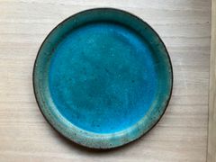 渋い青　プレート( 22.5cm)