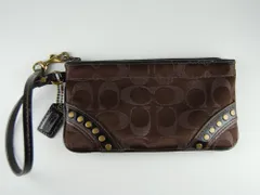 【USED/B】COACHコーチ■ミニポーチ■ブラウン