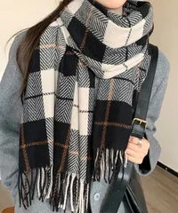 ストール 大判 マフラー チェック柄 レディース タッセルマフラー 大人 可愛い おしゃれ ロング 暖かい 防寒 オルチャン 通勤 通学 肌触り良い 秋冬 配色マフラー 両面マフラー 韓国ファッション 柔らかい 大判サイズ 冬のギフト 99YQFS-002