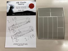 デッドデザイン SM48005 三菱 A5M 九六式艦上戦闘機 動翼部用3D効果/錯視ペイントマスク 1/48