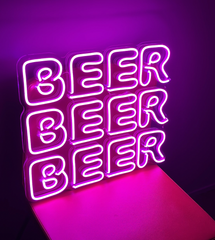 【定価50%OFF】3BEER ☓ ネオンサイン / ネオン管 / ネオンライト / インテリア照明