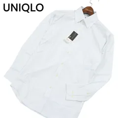 【新品 未使用】 UNIQLO ユニクロ 通年★ 長袖 ボタンダウン ファインクロス ドビー ストライプ シャツ Sz.M メンズ