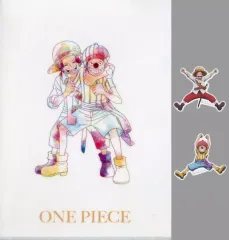 【中古】クリアファイル シャンクス＆バギー(海賊見習い) A4クリアファイル＆ステッカーセット 「一番くじ ワンピース ロジャー海賊団～伝説の海賊～」 I賞