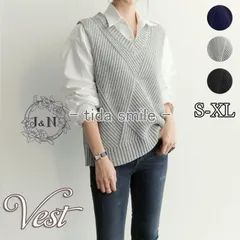 ニット ベスト レディース チョッキ トップス 春 秋物 ノースリーブ ロング丈 通勤 リブ編み スリット 韓国風 シンプル 無地 OL 30代 40代 50代 50代