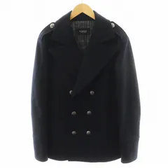 バーバリーブラックレーベル BURBERRY BLACK LABEL ピーコート Pコート 裏地チェック アウター ウール L 紺 ネイビー BMP31-352-29 /AN37のサムネイル