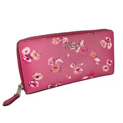 COACH ハートモチーフ ラウンドジップ 長財布 スタッズ ラメ ウィズ 