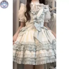 新品 未使用 リボンが可愛いロリータワンピース お出かけコーデに 