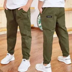 ☆ グリーン ☆ 150cm ☆ キッズ イージーパンツ ズボン ykkt2509 キッズ イージーパンツ ズボン パンツ 長ズボン テーパードパンツ ウエストゴム  通気性 肌触りが良い 吸湿性 ナチュラル 子供服 子ども服 子供 こども 子ども