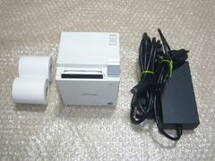 Bluetoothタイプ　TM-m10 EPSON TM10UB611 　58mm幅ロール紙2個、電源付き　レシートプリンター