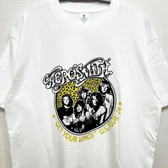 新品 エアロスミス Aerosmith Tシャツ Lサイズ バンドTシャツ ミュージックTシャツ アーティストTシャツ メンズ 半袖 夏物 夏服 バンティー バンT ホワイト プリント グラフィック アメカジ アメリカン USAのサムネイル