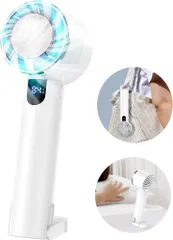 AOIMIRAI ハンディファン 冷却プレート 携帯扇風機 急速冷却 手持ち扇風機 ハンディ扇風機 3段階風力調節 軽量 強力 Type-C急速充電 usb ミニファン 3200mAh 長時間稼働 クーラー機能 小型扇風機 卓上( ホワイト)
