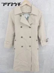 ■ HUMAN WOMAN ヒューマンウーマン ライナー付 長袖 トレンチ コート サイズ2 ベージュ レディース  【1002798898608】
