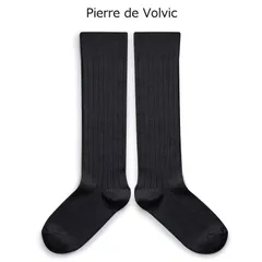 【新品・未使用】collegien(コレジアン) La Haute 【Pierre de Volvic】Ribbed Knee-high Socks キッズ リブニーハイ 靴下【2950】13.5cm〜21cm