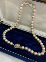 【アクセサリー】ヴィンテージアクセサリーパール　ネックレス　チョーカー　ピンク/シルバー