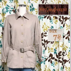 イヴサンローラン　スプリングコート　ヴィンテージ　ターコイズグリーン 2025年最新】Yves Saint Laurent レディース トレンチコート