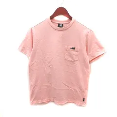 ニューバランス NEW BALANCE Tシャツ カットソー ワンポイント 半袖 S ピンク グレー /MS