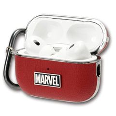 AirPods マーベル Pro2ケース レッド (2023/2022年 第2世代)(2019年 アンダー(Under) 第1世代)用 カラビナ付き ワイヤレス充電対応