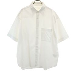 WYM ウィム 5分袖 シャツ M ホワイト メンズ 古着